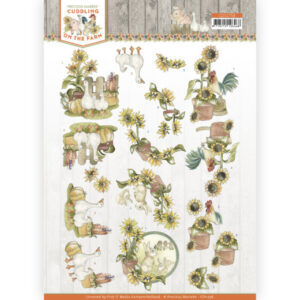 CD11758 3D Cutting Sheet - PM - Cuddling on the Farm - Goose (HJ203)