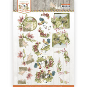 CD11759 3D Cutting Sheet - PM - Cuddling on the Farm - Chicken (HJ203)