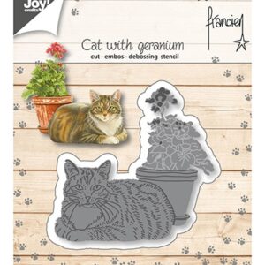 Joy! crafts - Noor! Design - Die - Cat with geranium - 6002/1358