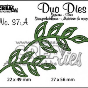 Crealies Duo Dies no. 37A blaadjes 5 spiegelbeeld 27x56mm-22x49mm / CLDD37A
