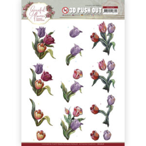 [3D Push Out - Yvonne Creations - Graceful Flowers - Colourful Tulips SB10626