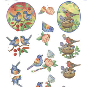 3D Cutting Sheet - Jeanine's Art - Blue Birds CD11495