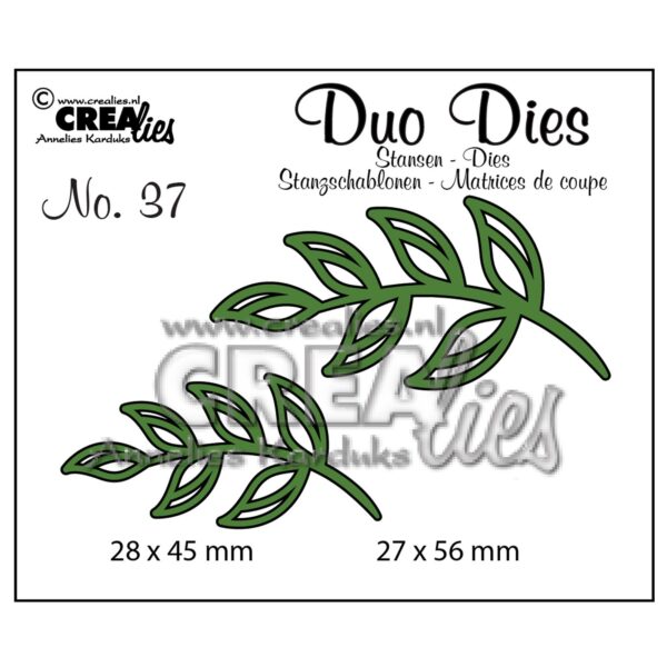 Crealies • Duo Dies snijmallen no.37 Blaadjes 5