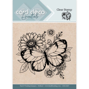 CDECS087 Card Deco Essentials Clear Stamps - Butterfly Flower