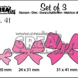 Crealies - Die - Set of 3 - No. 41 - Bows - CLSet41