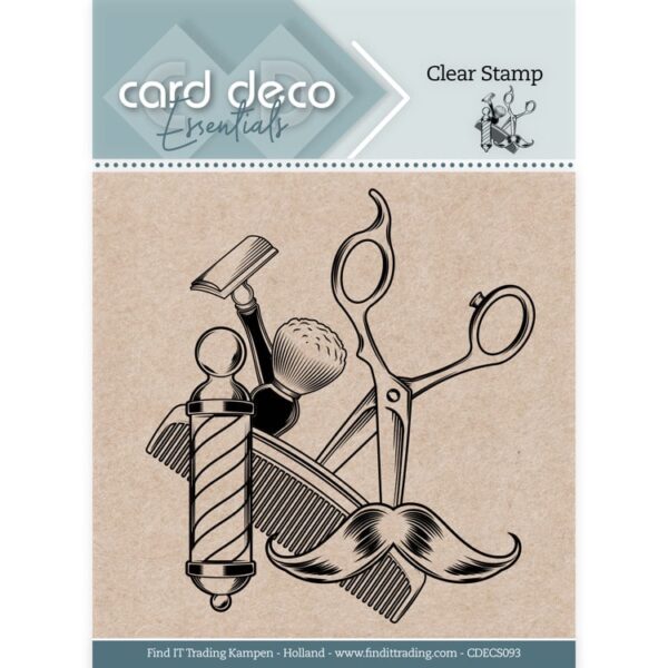 Card Deco Essentials Clear Stamps - Barber CDECS093