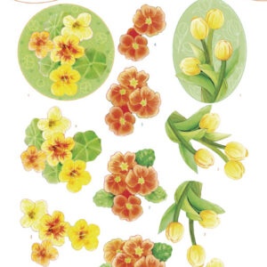 3D Cutting Sheet - Jeanine's Art - Orange Flowers Jeanine's Art CD11643