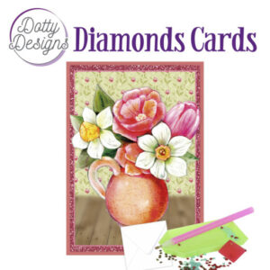 DDDC1074 Dotty Designs Diamond Cards - Vase with Flowers