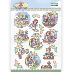 3D Cutting Sheet - Yvonne Creations - Bubbly Girls - Sweetheart - Breakfast  CD11790