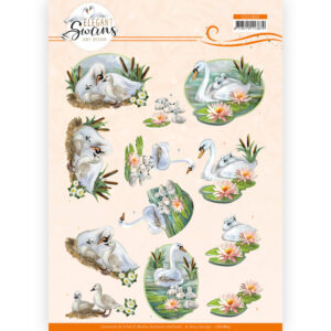 3D Cutting Sheet -Amy Design - Elegant Swans - Swans Family CD11803