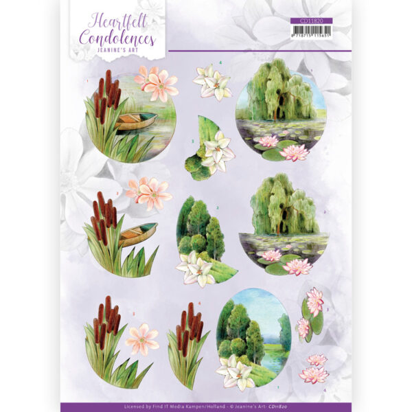 3D Cutting Sheet -Jeanine's Art - Heartfelt Condolences - Weeping Willow CD11820