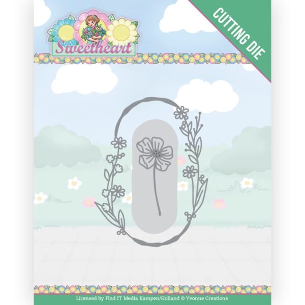 Dies - Yvonne Creations - Bubbly Girls - Sweetheart - Flower Oval YCD10273