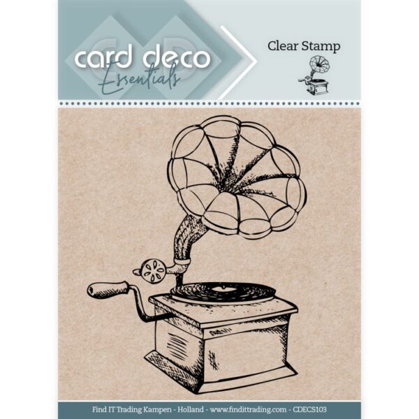 Card Deco Essentials Clear Stamps - Gramophone Card Deco Essentials CDECS103