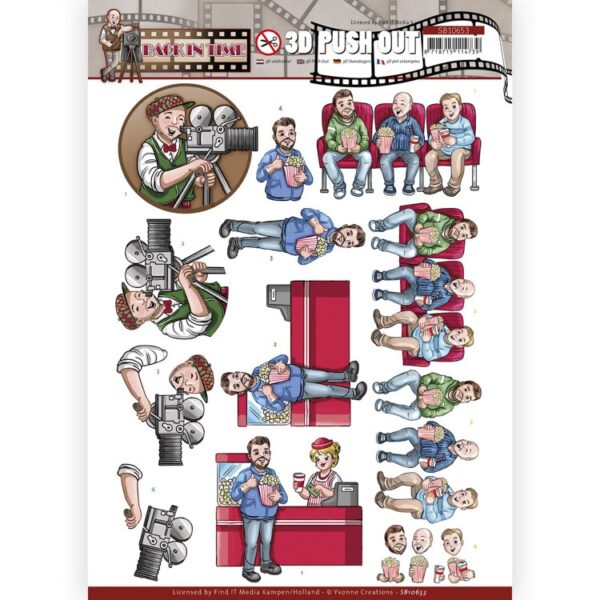 3D Push Out - Yvonne Creations - Big Guys - Back in Time - Movie Yvonne Creations SB10653