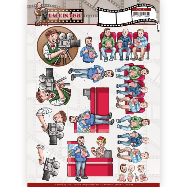 3D Cutting Sheet - Yvonne Creations - Big Guys - Back in Time - Movie Yvonne Creations CD11807