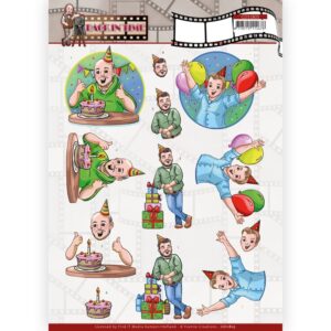 3D Cutting Sheet - Yvonne Creations - Big Guys - Back in Time - Party Yvonne Creations CD11805