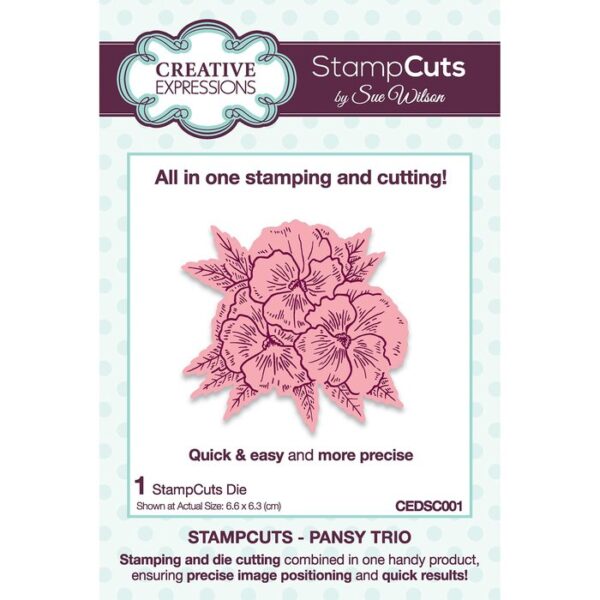 Creative Expressions • StampCuts Viooltje trio CEDSC001