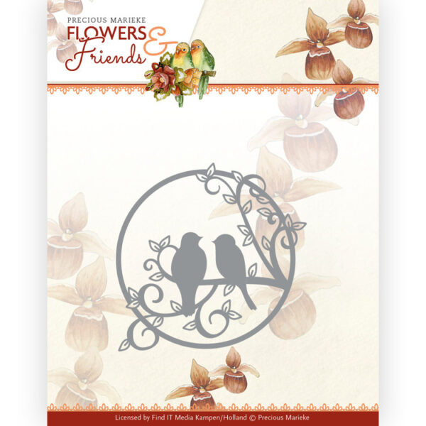 PM10233 Dies - PM - Flowers and Friends - Circle with Birds (HJ207) Findit Trading