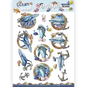 3D Push Out - Amy Design - Ocean Wonders - Shark Amy Design SB10655