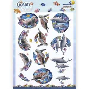 3D Cutting Sheet - Amy Design - Ocean Wonders - Sea Turtle Amy Design CD11808