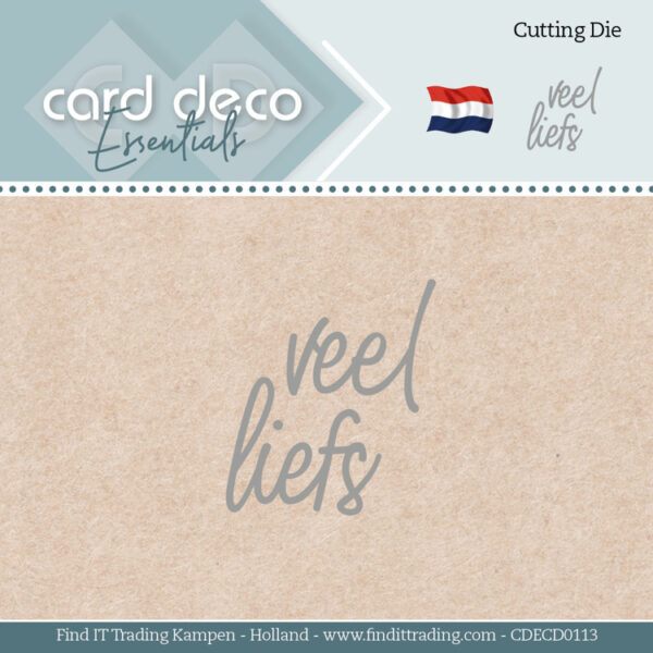 Card Deco Essentials - Dies - Veel liefs CDECD0113