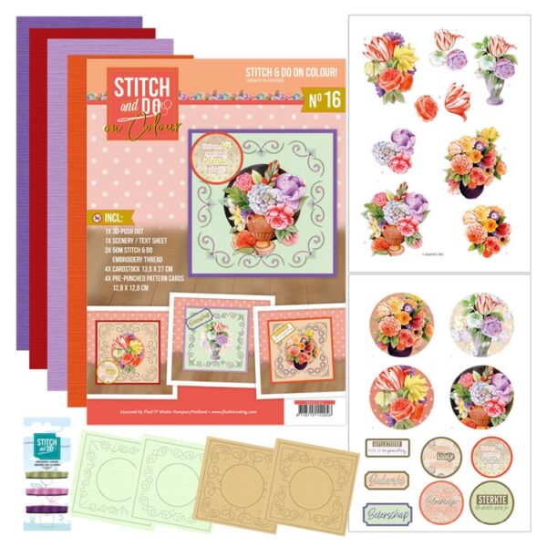 Stitch and Do on Colour 016 - Jeanine's Art - Urban Flowers Card Deco Essentials STDOOC10016