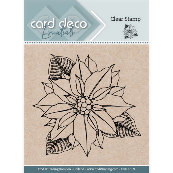 CDECS109 Card Deco Essentials Clear Stamps - Christmas Flower (HJ208)