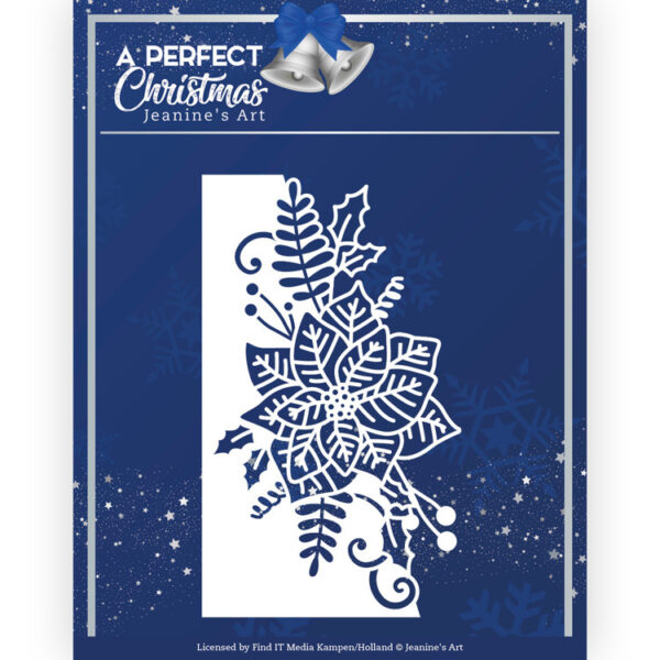 JAD10159 Dies - JA- A Perfect Christmas - Poinsettia Border (HJ208)