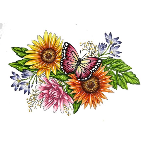 Sunflower Stamp and Colour Set (5pc) Couture Creations CO728578