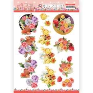 3D Push Out - Jeanine's Art - Urban Flowers - Floral composition Jeanine's Art SB10661