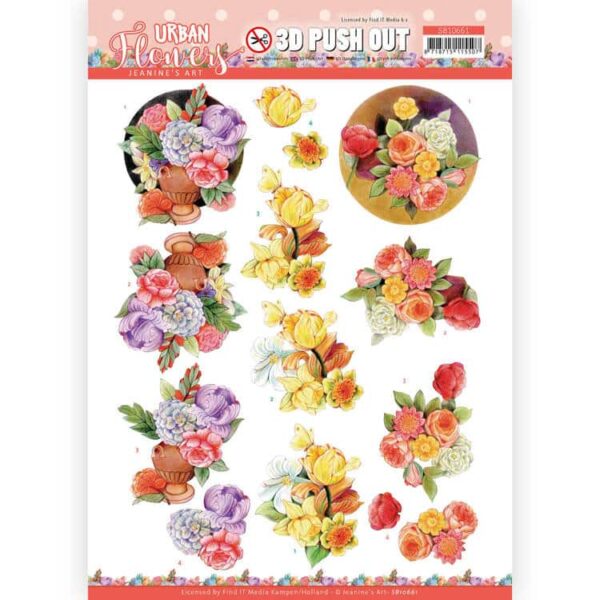 3D Push Out - Jeanine's Art - Urban Flowers - Floral composition Jeanine's Art SB10661