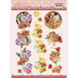 3D Cutting Sheet - Jeanine's Art - Urban Flowers - Floral composition Jeanine's Art CD11815