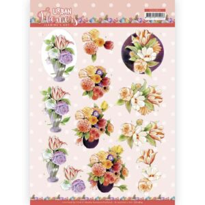 3D Cutting Sheet - Jeanine's Art - Urban Flowers - Vase with flowers Jeanine's Art CD11814