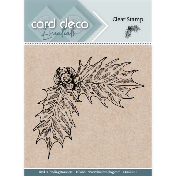 Card Deco Essentials Clear Stamps - Holly Card Deco Essentials CDECS113