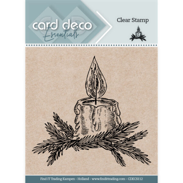 Card Deco Essentials Clear Stamps - Christmas Candle Card Deco Essentials CDECS112
