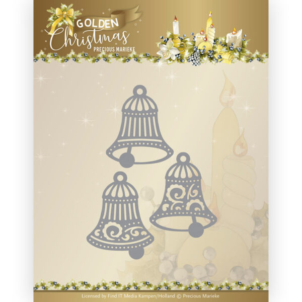 Dies - Precious Marieke - Golden Christmas - Traditional Bells Precious Marieke PM10241