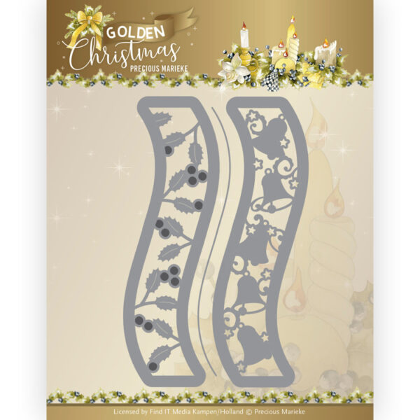 Dies - Precious Marieke - Golden Christmas - Christmas Bell Border Precious Marieke PM10238