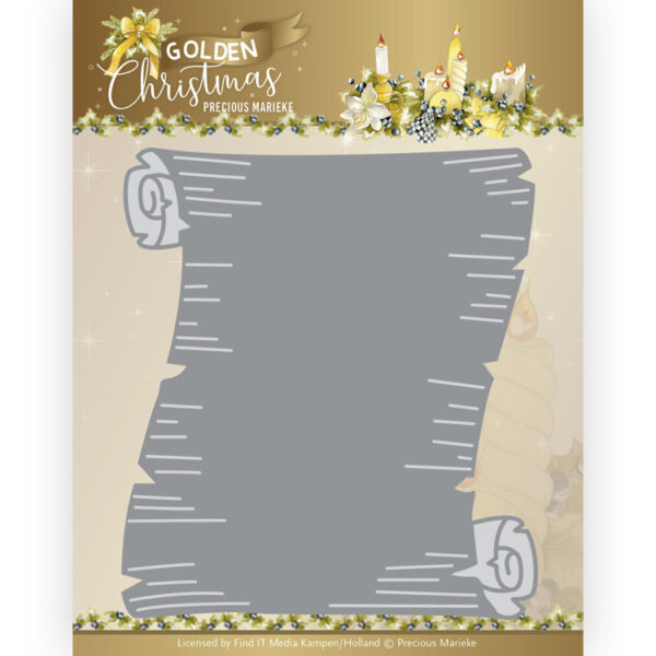 Dies - Precious Marieke - Golden Christmas - Paper Scroll Precious Marieke PM10236