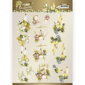 3D Cutting Sheet - Precious Marieke - Golden Christmas - Christmas Crown Precious Marieke CD11816