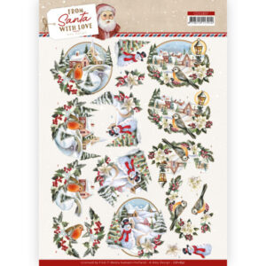 CD11837 3D Knipvel - AD - From Santa with Love - Snowman (HJ210)