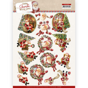CD11838 3D Knipvel - AD - From Santa with Love - Santa (HJ210)