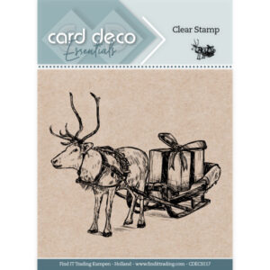 CDECS117 CD Essentials Clear Stamps - Reindeer with (HJ210)