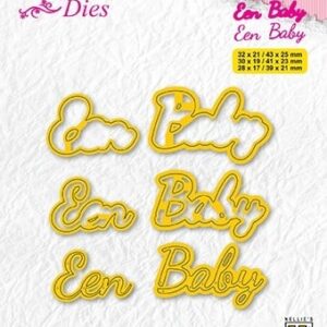 SD264 shape dies multiframe Dutch texts "Een Baby" 32x21 / 43x25mm 30x19 / 41x23mm 28x17 / 39x21mm