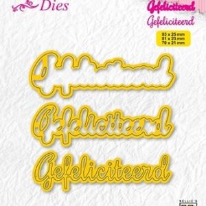 SD265 shape dies multiframe Dutch texts "Gefeliciteerd" 83x25mm 81x23mm 79x21mm