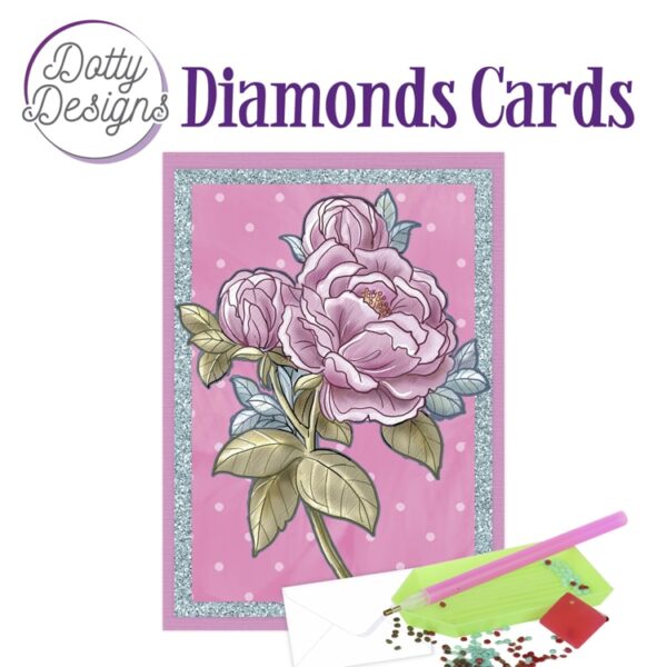 Dotty Designs Diamond Cards - Old Pink Peony Dotty Designs DDDC1104