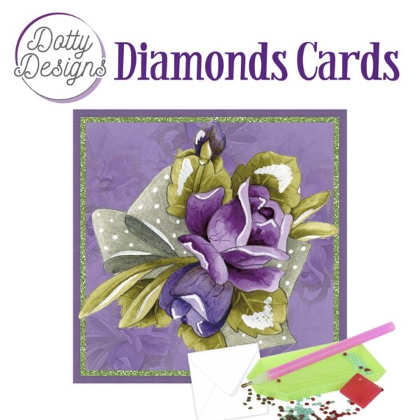 Dotty Designs Diamond Cards - Purple Roses Dotty Designs DDDC1103