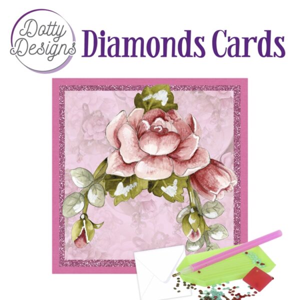 Dotty Designs Diamond Cards - Red Roses Dotty Designs DDDC1101