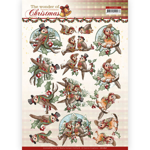 CD11856 3D Cutting Sheet - YC - The Wonder of Christmas - Wonderful Birds