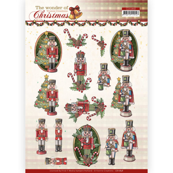 CD11858 3D Cutting Sheet - YC - The Wonder of Christmas - Wonderful Nutcrackers (