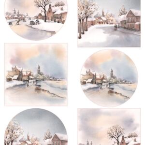 Decoupage A4 Sheet Mattie's Mooiste Ice Skating (MB0204)